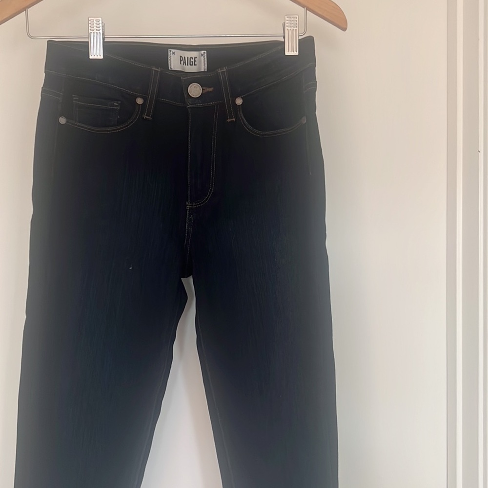 Paige denim size 26 dark wash excellent condition. High rise